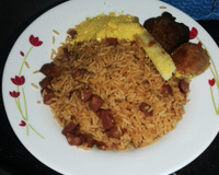 Arroz com calabresa