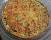 Quiche de espinafre e mussarela