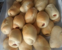 Pão de leite com salsicha