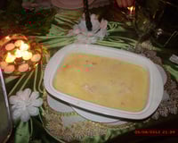 Salmão ao molho branco de camarão