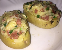 Batata recheada de microondas