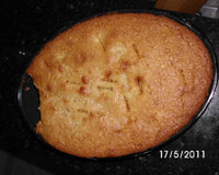 Bolo de aveia com banana e coco