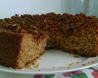 Bolo de aveia e açúcar mascavo