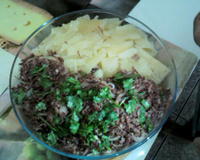 Carne Seca frita e desfiada na manteiga