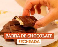 Barra de chocolate recheada 