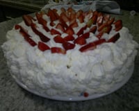 Bolo flor de morango