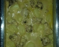 Frango assado ao creme de leite