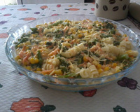 Macarrão com brócolis ao molho branco