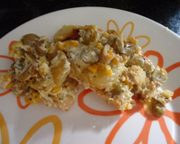 Frango com batata gratinada