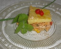 Polenta recheada com frango