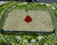 Purê de Inhame com batata e carne moída