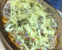 Batata de forno com frango rápida