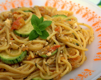 Macarronada com abobrinha