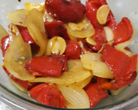 Antepasto de pimentão vermelho assado