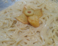 Fetuccine à carbonara maravilhoso