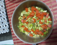 Abobrinha refogada com bacon