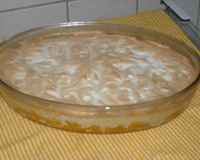Torta pregüiçosa de pêssego