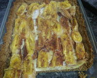 Torta integral de banana com granola