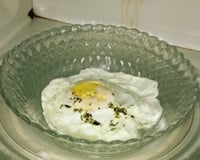 Ovo frito no Microondas