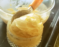 Sorvete caseiro de suco em pó