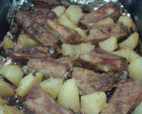 Costela assada com maionese