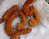 Pescoço de frango empanado