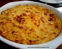 Souflé de abobrinha e patinho moído