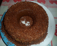 Torta de maracujá com caminha de ganache