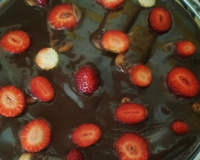 Pavê de chocolate preto e chocolate branco