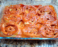 Rondelli com massa de lasanha