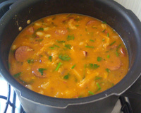 Feijão branco com dobradinha