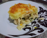 Escondidinho de arroz com frango