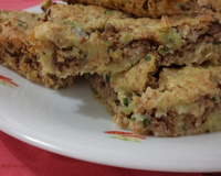 Torta de carne moída com massa de chuchu