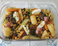 Carne de panela com legumes