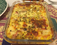 Batata de forno com frango rápida