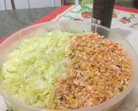 Salada de frango desfiado com cenoura