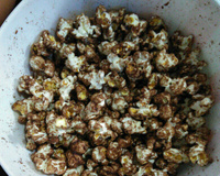 Pipoca doce de chocolate