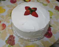 Bolo recheado de morango