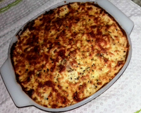 Couve-flor gratinada com molho branco e queijo