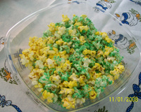 Pipoca colorida para festas infantis