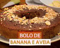 Bolo de banana e aveia