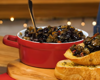 Antepasto com berinjela