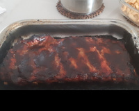 Costela suína ao molho barbecue