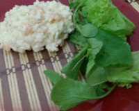 Risoto de camarão com requeijão