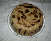 Bolo de chocolate e café