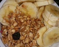 Mingau de aveia de micro-ondas