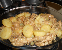 Frango assado com creme de cebola e shoyu