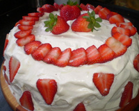 Bolo de aniversário de morango