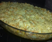 Macarrão com frango na panela de pressão