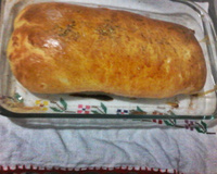 Pão de cebola e calabresa